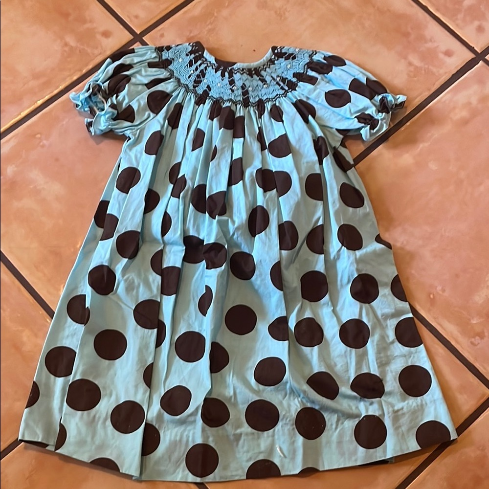 Blue Puff Sleeve Casual Sundress